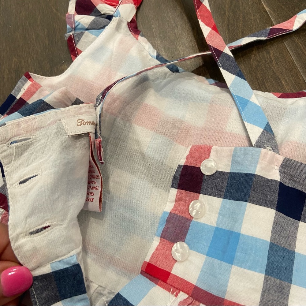 Tommy Bahama Red White and Blue Checkered Dress size 4T | 5T - Picture 5 of 6